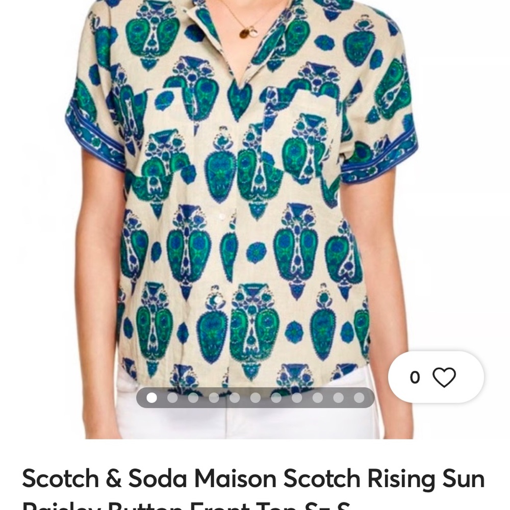 ✨✨SCOTCH & SODA Paisley print shirt in blue